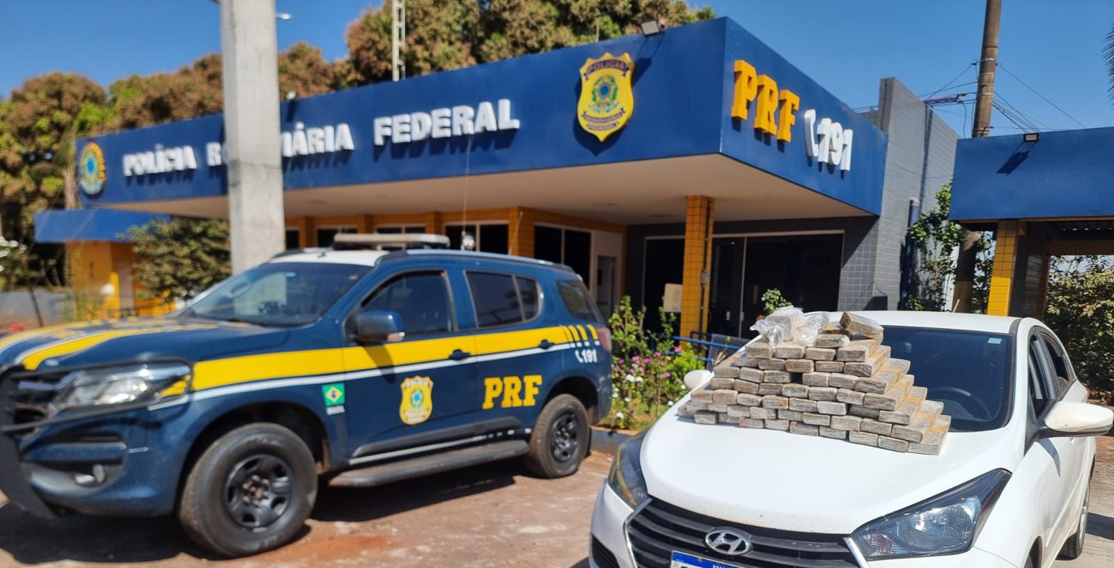 Ação integrada resulta na apreensão de 50 Kg de maconha, em Jataí