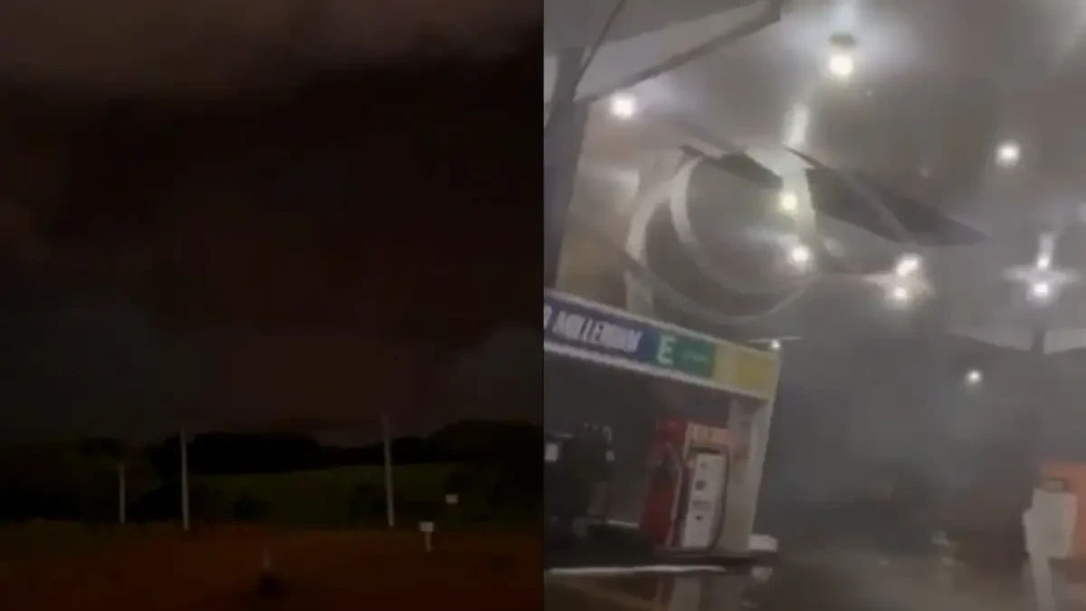 Tempestade com ventos de 60 km/h causa destruição em São Luiz do Norte