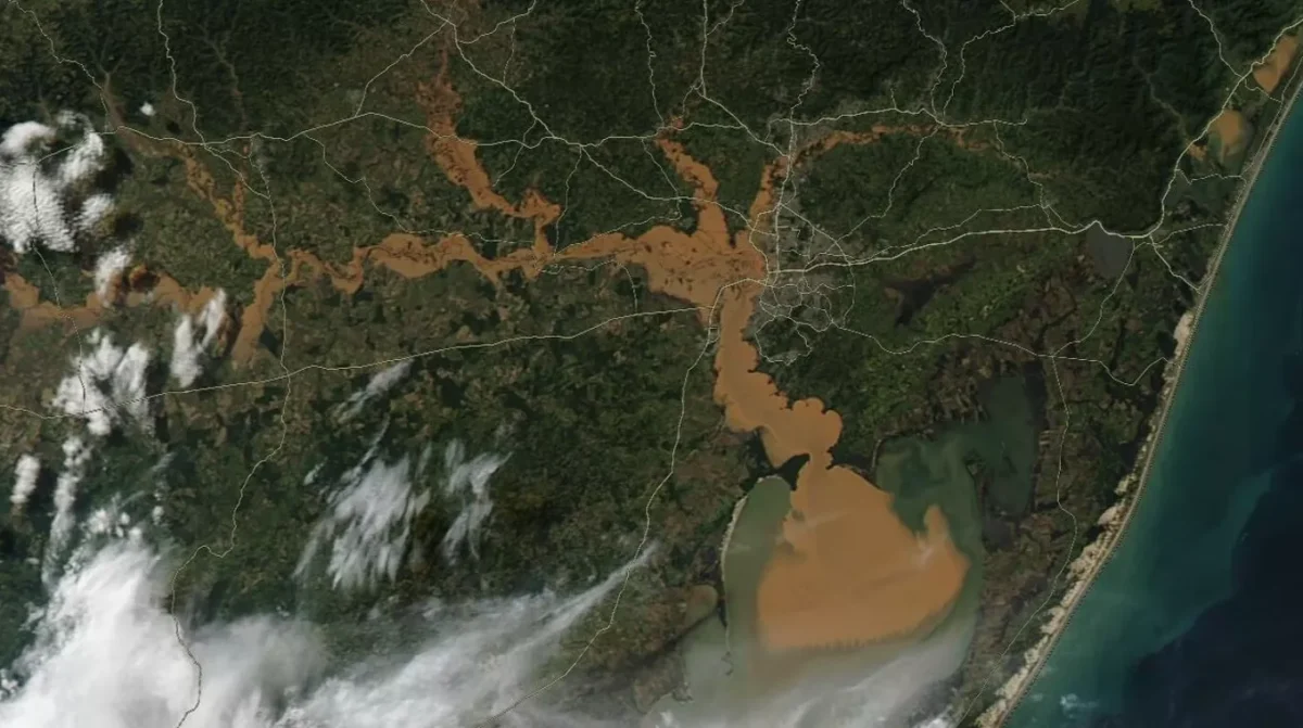 Nasa divulga imagens impressionantes das enchentes em Porto Alegre