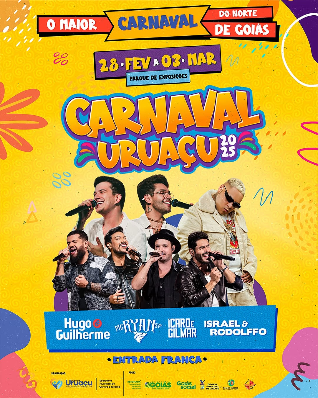 Carnaval de Uruaçu 2025: Folia confirmada com grandes atrações