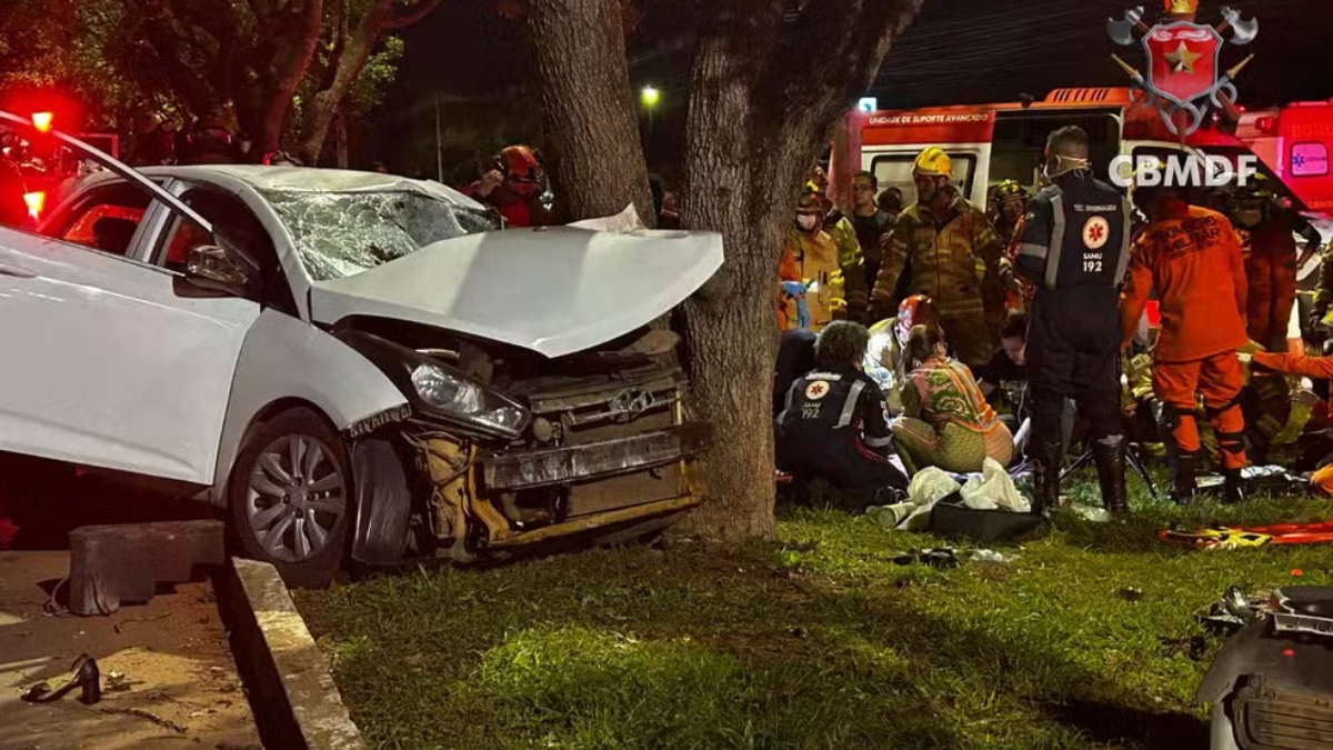Filho de delegado da Polícia Civil de Goiás morre após grave acidente de carro em Brasília