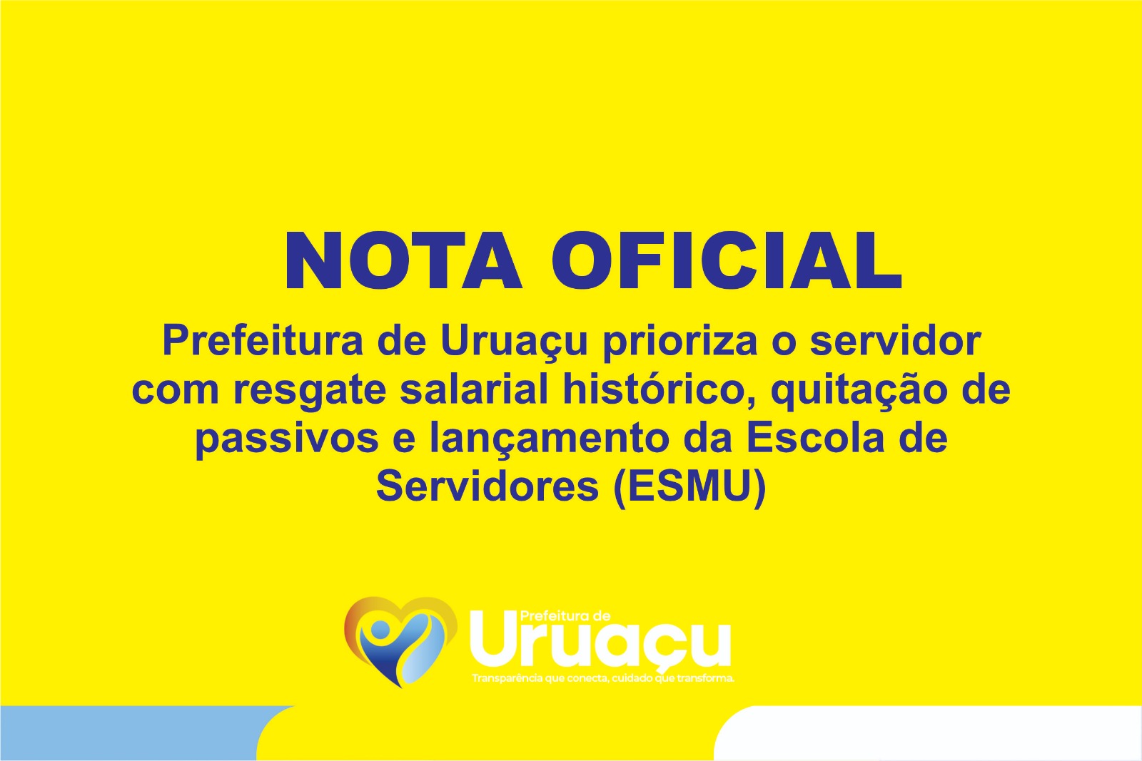 Prefeitura de Uruaçu prioriza o servidor com resgate salarial histórico