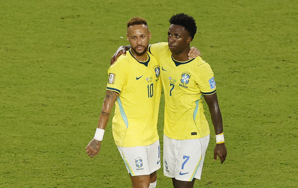 Irmã de chefe da CBF usa imagem de Vini e Neymar sem permissão