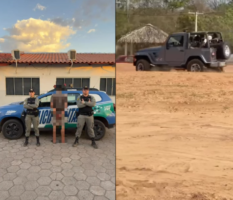 Uruaçu; Polícia prende motorista por manobras perigosas em Troller