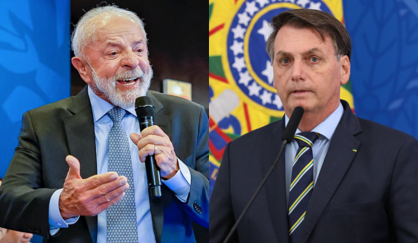 Presidente Lula e o ex-presidente Jair Bolsonaro