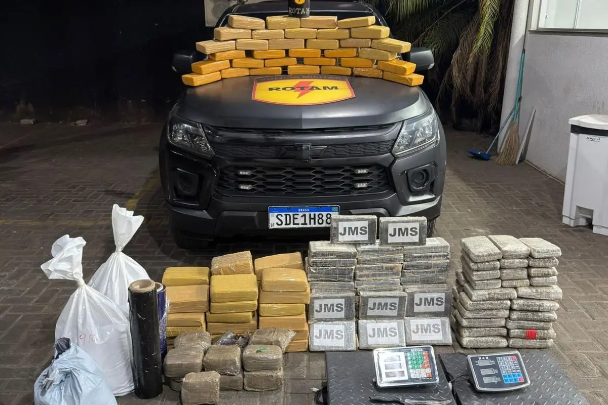 Por meio do disque denúncia, a Rotam apreendeu 200kg de drogas em Goiânia